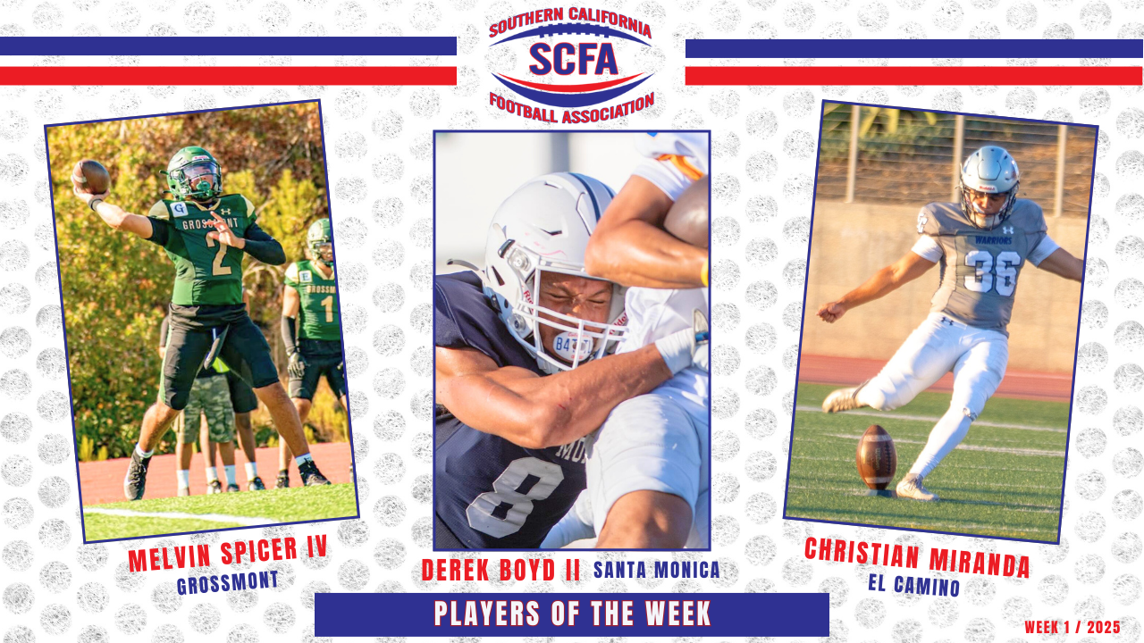 SCFA announces Week 1 Players of the Week