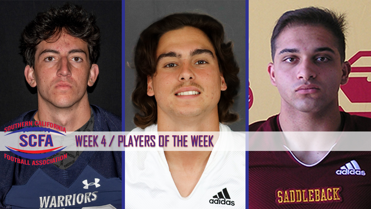 Week 4 SCFA Players of the Week: Nicholas Poulos, Joe Matthews, and Kian Afrookhteh